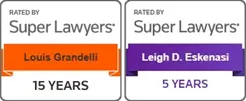 Super Lawyers badge for Louis and Leigh