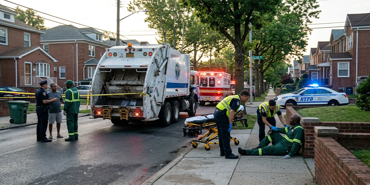 Sanitation worker accident Staten Island garbage truck injury lawsuit Grandelli Eskenasi $17.5 million settlement